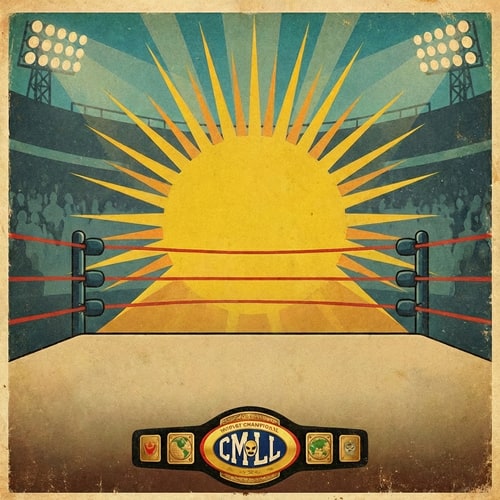 AI Design for quita lo que dice luchra libre y el escuedo cmll de arriba