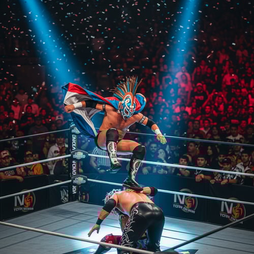 AI Design for crea una imagen SIN texto , en formato para redes, acerca de la lucha libre mexicana