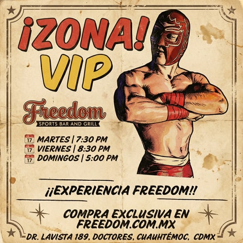 AI Design for rehaz este diseño con aspecto retro de la lucha libre mexicana