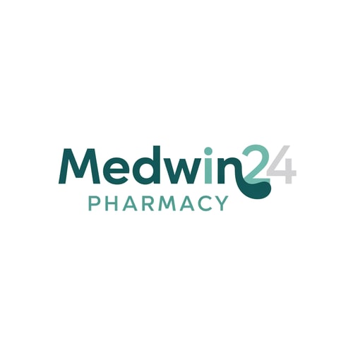 AI Design for medwin24 pharmacy logo a unique style only text not use text