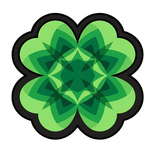 AI Design for make this clover green DO NOT CHANGE ANYTHING ELSE BESIDES ITS COLOR