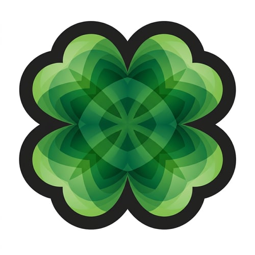 AI Design for make this clover green DO NOT CHANGE ANYTHING ELSE BESIDES ITS COLOR