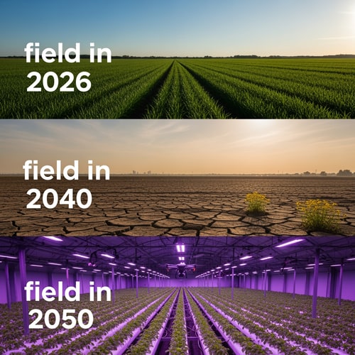 AI Design for i want  the  text  in the first field to be : "field in 2026", the second fild shoud be: "field in 2040" and the fird should be: "fieldin 2050"