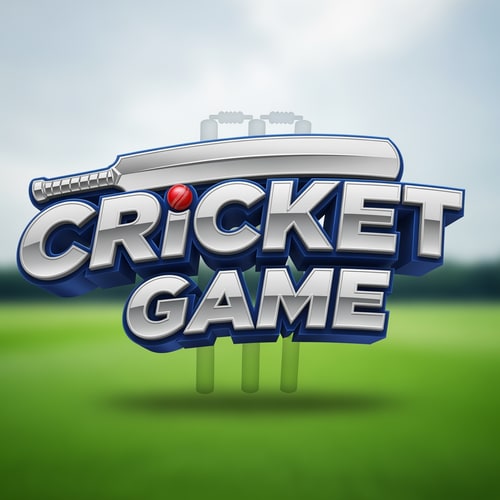 AI Design for 3D CRICKET GAME Text LOGO.