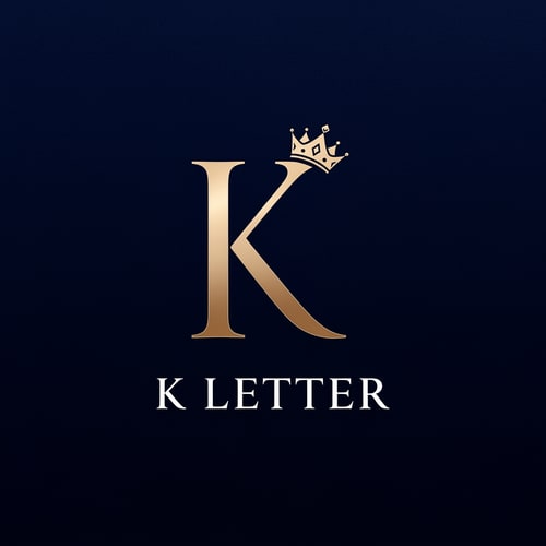 AI Design for Please make logo for my perfume brand K Letter Add Crown icon