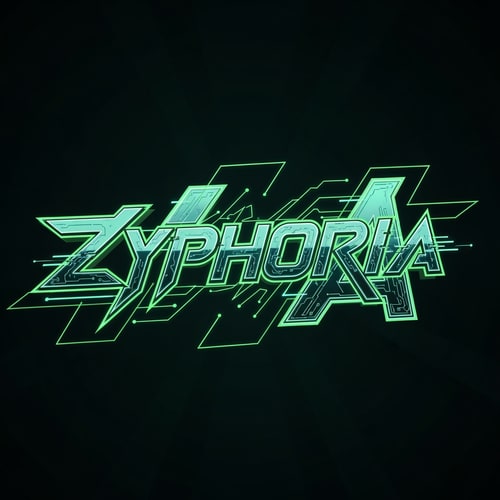 AI Design for Design a futuristic esports gaming logo for a brand named “Zyphoria”. The logo should have a dark cyberpunk gaming aesthetic with neon green highlights and glowing elements. Use a bold modern tech font, slightly aggressive and angular to represent competitive gaming.

Include subtle digital circuit patterns, glitch effects, or energy lines around the text to give a high-tech gaming vibe. The logo should feel like it belongs in a professional esports platform or AAA gaming website.

Colors: neon green, black, dark teal, and subtle metallic accents.
Style: minimal but powerful, futuristic UI design similar to modern esports brands.
Lighting: neon glow, soft cyberpunk lighting.

Background: dark gradient or transparent so it can be used on a gaming website hero section.

The final logo should look clean, professional, and suitable for a gaming platform banner, favicon, and social media branding.