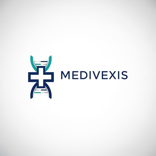 AI Design for Design a premium and trustworthy logo for a healthcare brand named “Medivexis.” The logo should convey medical expertise, safety, trust, and innovation. Create a minimal modern symbol combining a medical cross and a DNA helix, representing advanced healthcare and science. Use clean geometric shapes and balanced symmetry to give a professional hospital-grade identity. Color palette should include deep medical blue, teal, and subtle silver accents to express reliability and premium quality. Typography should be modern sans-serif, elegant and readable, similar to professional healthcare brands. Style should be flat vector, minimal, high-end, corporate healthcare branding, white or soft gradient background, ultra clean, scalable, 4K resolution.