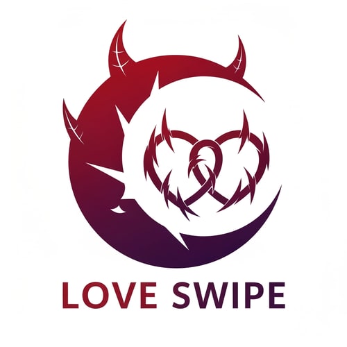 AI Design for Take a reference of demon culture and make a unique logo of LOVE SWIPE dating app