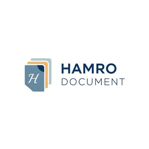 AI Design for make a logo for the company called hamro document