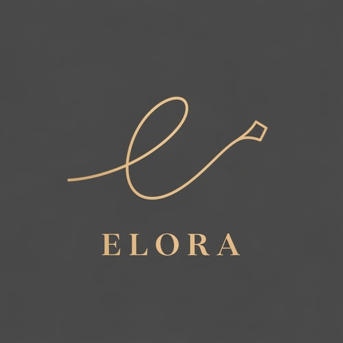 AI Design for Creating a logo for a brand named Elora is an exciting project. Since the name itself sounds elegant, airy, and sophisticated, the visual identity should reflect those qualities.

Here are four distinct design concepts for the Elora jewelry brand, ranging from minimalist to organic:

1. The "Ethereal E" (Minimalist/Modern)
The Concept: A stylized, fine-line letter "E" that mimics the curve of an earring or a delicate gold wire.

Visual Elements: Use a "monoline" style where the letter "E" is formed by one continuous, flowing line. One end of the line could taper off into a small dot or a diamond shape.

Color Palette: Champagne gold on a charcoal grey or cream background.

Typography: A clean, high-contrast Serif font (like Bodoni or Playfair Display) with wide letter spacing.

2. The "Botanical Bloom" (Organic/Boho-Chic)
The Concept: Integrating the name into a soft floral or leaf motif, representing natural beauty and "blooming" elegance.

Visual Elements: A delicate hand-drawn wreath or a single olive branch curving around the name "Elora." This gives the brand a handmade, artisan feel.

Color Palette: Sage green, soft terracotta, or dusty rose.

Typography: An elegant, thin Sans-Serif (like Montserrat Light) to keep the focus on the illustration.

3. The "Celestial Spark" (Luxury/Glamour)
The Concept: Focusing on the light-reflecting quality of earrings.

Visual Elements: A minimalist "North Star" or a cluster of three small four-pointed stars positioned just above the "a" in Elora.

Color Palette: Midnight blue and silver, or white and rose gold.

Typography: A bold, modern Serif font with sharp edges to convey high-end luxury.

4. The "Abstract Silhouette" (Artistic/Unique)
The Concept: A logo that hints at the product without being too literal.

Visual Elements: Two overlapping circles or teardrop shapes of different thicknesses, representing the symmetry of a pair of earrings.

Color Palette: Monochromatic black and white for a timeless, high-fashion look.

Typography: A custom script or a very fluid, "hand-written" calligraphy style for the word "Elora."