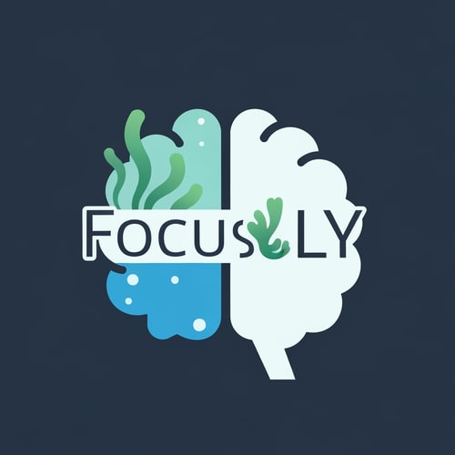AI Design for create a logo for the APP called FocusLy the app is for clam and treatment