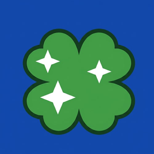 AI Design for make this clover a basic green do not change anything else about it simply do a color swap from gold to green. do not include multiple shades of green in the clover.