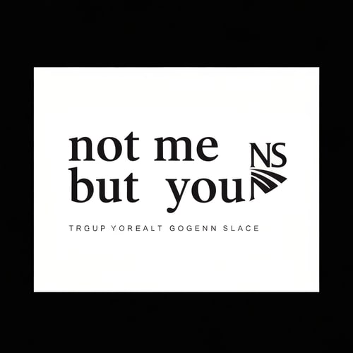 AI Design for Professional logo design with "not me but you" and nss logo