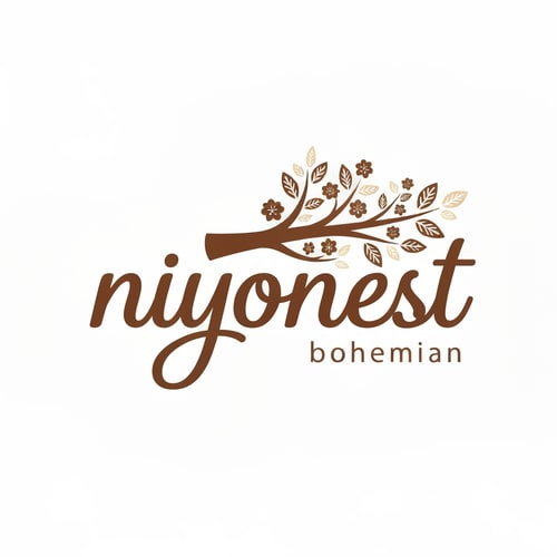 AI Design for create company name and logo for "niyonest" bohemenian