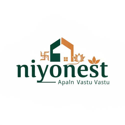 AI Design for create company name and logo for "niyonest" vastu style
