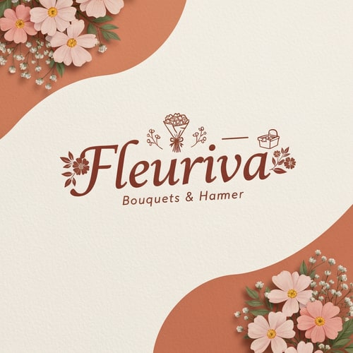 AI Design for A logi with fleuriva name for my bouquet and hamper buisness