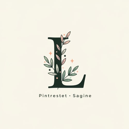 AI Design for make a logo for my brand letter L and make it pinteresty