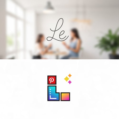AI Design for make a logo for my brand letter L and make it pinteresty  design another