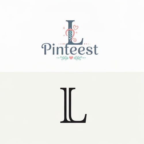 AI Design for make a logo for my brand letter L and make it pinteresty  design another make it simple but attractive