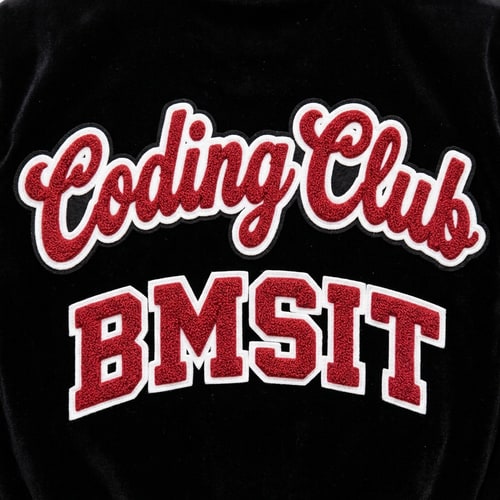 AI Design for i need u to generate the same for the word Coding Club BMSIT
the whole Coding Club in a single like
n BMSIT in next line
keep the font type the same as the image provided
red font color
wid border
white outside borderline
no need the underline
but same font but curve the fint letters in a slight upside U shape