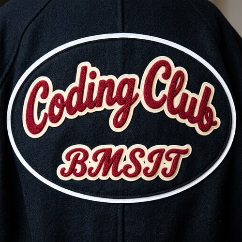 AI Design for i need u to generate the same for the word Coding Club BMSIT
the whole Coding Club in a single like
n BMSIT in next line
keep the font type the same as the image provided
red font color
wid border
white outside borderline
no need the underline
but same font but curver the fint letters in a slight upside U shape