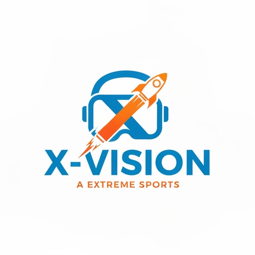 AI Design for i want to create a logo for X-vision. Its a company which offer a safe oppurtinity to try extreme sport via VR