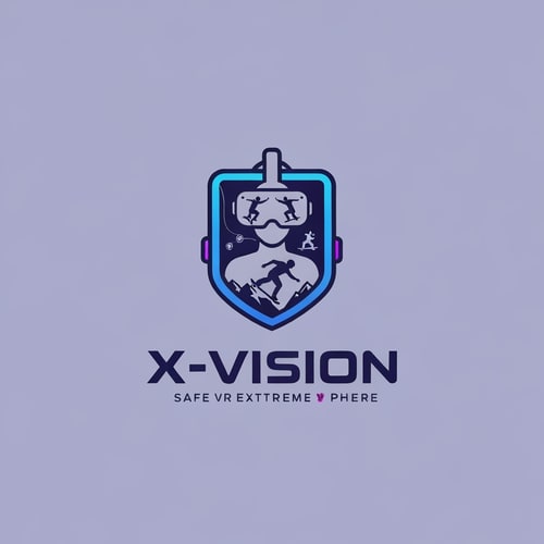 AI Design for i want to create a logo for X-vision. Its a company which offer a safe oppurtinity to try extreme sport via VR