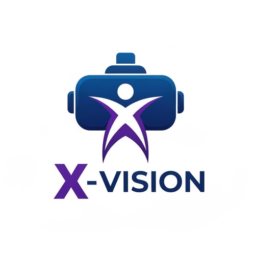AI Design for i want to create a logo for X-vision. Its a company which offer a safe oppurtinity to try extreme sport via VR