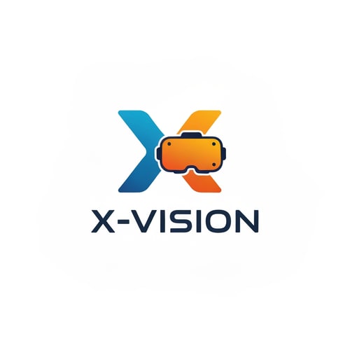AI Design for i want to create a logo for X-vision. Its a company which offer a safe oppurtinity to try extreme sport via VR