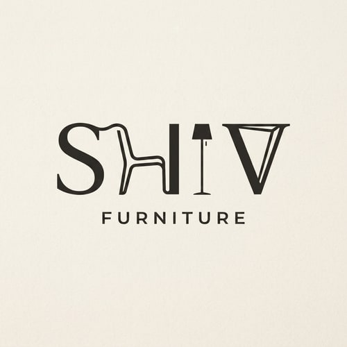 AI Design for make this logo more creative like somewhere it should look minimalist yet a furntiture shop logo