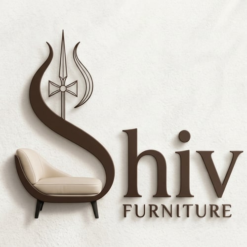 AI Design for keep the whole logo same but make S h i v filld with brown  color and trishul and damru in outline only complete that s by filling color bro