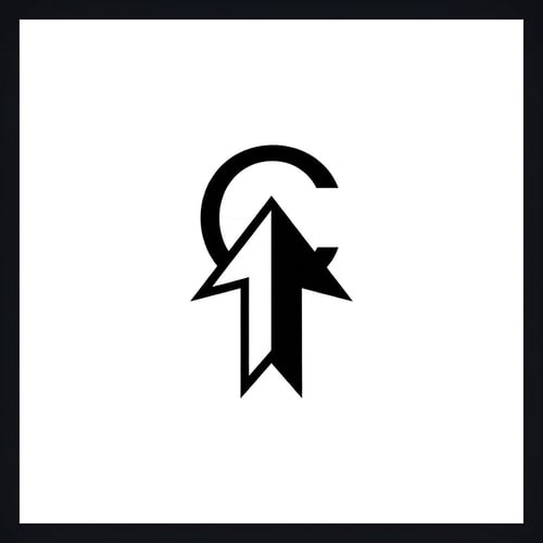 AI Design for could you make an geometrical upward facing arrow as you can see in my provided image for reference. just change the bars with that arrow