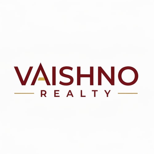 AI Design for Design a premium wordmark logo for a real estate brand named "Vaishno Realty" where the logo is fully integrated into the text instead of using a separate icon.
In the word "VAISHNO", replace the letter "A" with a sharp, geometric triangular peak symbol inspired by a mountain, representing growth, stability, and a subtle connection to Vaishno Devi. The integration should feel natural and minimal, not decorative.
Typography should be bold, uppercase, sans-serif, with clean spacing and strong alignment. "VAISHNO" should be prominent, and "REALTY" smaller and spaced out below or beside it.
Use a deep maroon or rich red as the primary color with refined gold accents. Keep the design minimal, symmetrical, and highly professional, suitable for a premium real estate company.
Avoid religious imagery, temple shapes, or complex illustrations. The final logo should feel modern, powerful, and trustworthy, and must work well on signage, construction boards, and business cards.
Focus on simplicity, geometric precision, and strong visual identity.