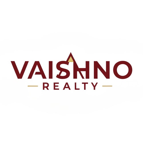 AI Design for Design a premium wordmark logo for a real estate brand named "Vaishno Realty" where the logo is fully integrated into the text instead of using a separate icon.
In the word "VAISHNO", replace the letter "A" with a sharp, geometric triangular peak symbol inspired by a mountain, representing growth, stability, and a subtle connection to Vaishno Devi. The integration should feel natural and minimal, not decorative.
Typography should be bold, uppercase, sans-serif, with clean spacing and strong alignment. "VAISHNO" should be prominent, and "REALTY" smaller and spaced out below or beside it.
Use a deep maroon or rich red as the primary color with refined gold accents. Keep the design minimal, symmetrical, and highly professional, suitable for a premium real estate company.
Avoid religious imagery, temple shapes, or complex illustrations. The final logo should feel modern, powerful, and trustworthy, and must work well on signage, construction boards, and business cards.
Focus on simplicity, geometric precision, and strong visual identity.