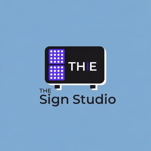 AI Design for Create a logo using name The Sign Studio for a LED sign board shop