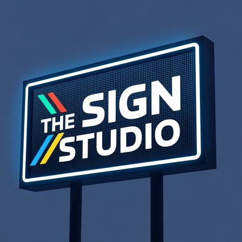 AI Design for Create a logo using name The Sign Studio for a LED sign board shop