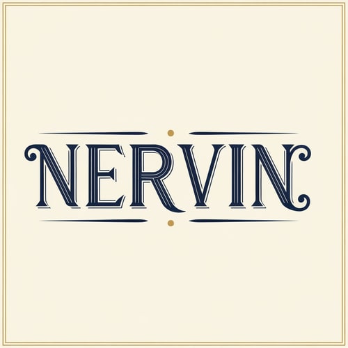 AI Design for Create a logo for my name NERVIN.