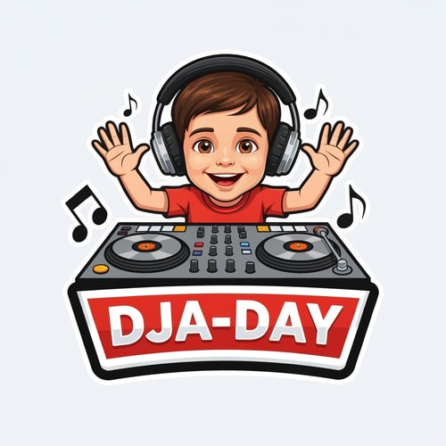 AI Design for https://www.facebook.com/photo/?fbid=1550183643198941&set=d41d8cd9 the image of that kid wich is me can you make an animated dj logo