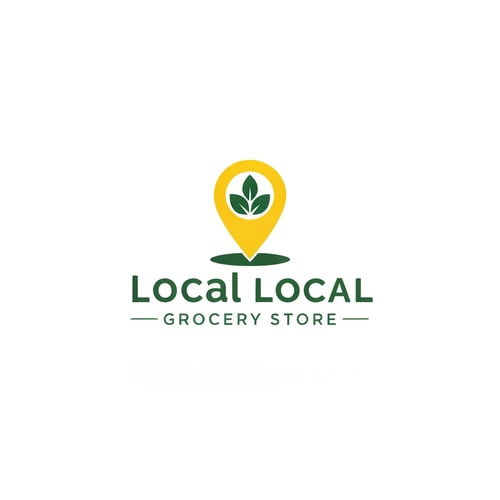 AI Design for HYPERLOCAL logo a grocery item store small logo