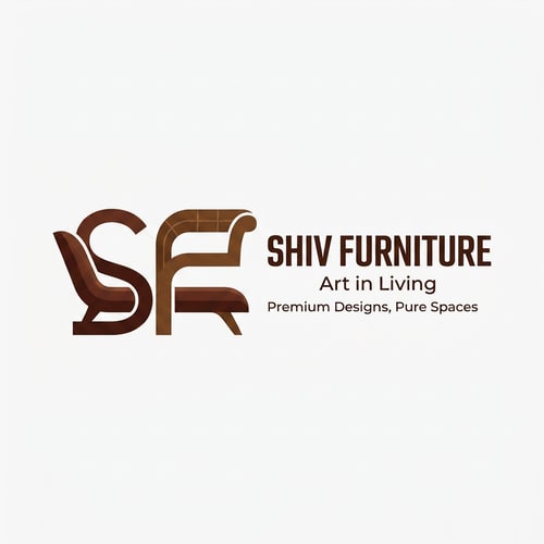 AI Design for just make that abstract logo in brown and should look like furniture logo as there is the already some sofa and bed in that but it should visually look lika that too