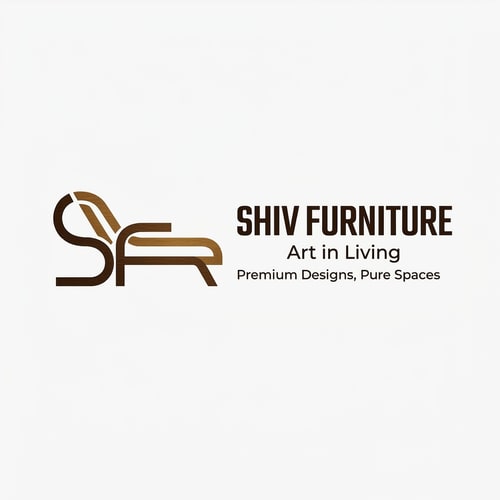 AI Design for just make that abstract logo in brown and should look like furniture logo but it should visually look lika that too and keep whole logo same like design