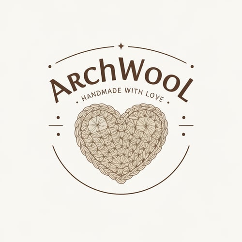 AI Design for Logo for ArchWool - Handmade with Love (it's a handmade crochet company)