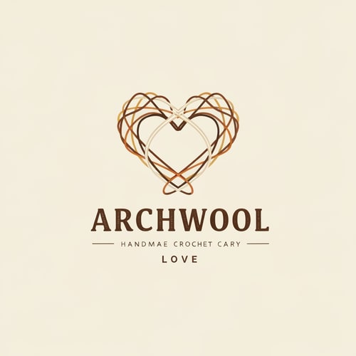 AI Design for Logo for ArchWool - Handmade with Love (it's a handmade crochet company)