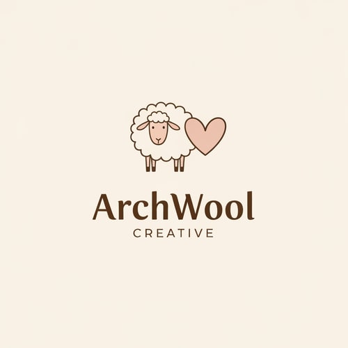 AI Design for Logo for ArchWool creative - Handmade with Love (it's a handmade crochet company)