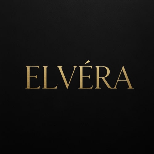 AI Design for Create a high-end luxury logo for "Elvéra". 
Use gold typography on a matte black background. 
Elegant serif font, slightly spaced letters. 
Style inspired by premium cosmetic brands, minimal, bold, and sophisticated. 
No extra elements, focus on typography.