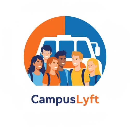 AI Design for Deaign a wonderful logo for the app 'CampusLyft' it is a camus ride sharing app. The logo should be very impressive. The students are the highlight