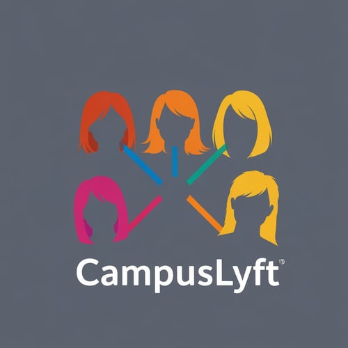 AI Design for Deaign a wonderful logo for the app 'CampusLyft' it is a camus ride sharing app. The logo should be very impressive. The students are the highlight. Logo