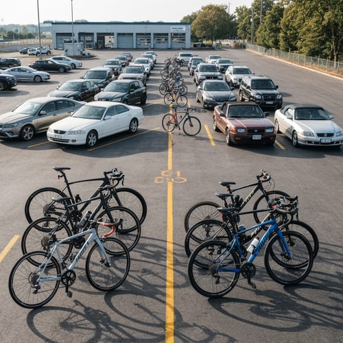 AI Design for All the vehicles are there, bikes and cars