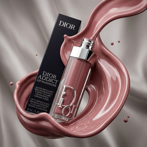 AI Design for Dior lip gloss with gloss texture splashing outward in smooth fluid motion, creamy shiny consistency, macro detail, soft lighting, high-end cosmetic ad, pink glossy tones

IMPORTANT: Keep product packaging unchanged and realistic.