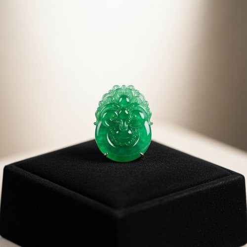 AI Design for Jewelry design display for green jadeite